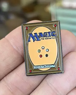 Magic The Gathering enamel pin retro 90s card game hat lapel bag RPG Deckmaster - Image 1