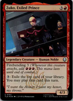 Zuko, Exiled Prince U Foil Avatar: The Last Airbender 163 NM - Image 1