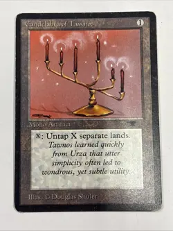 Candelabra of Tawnos Antiquities MTG Magic the Gathering Card Lightly Played Rl - Image 1