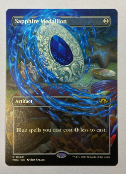 MTG - Sapphire Medallion - Borderless - NM - Modern Horizons 3 - Image 1