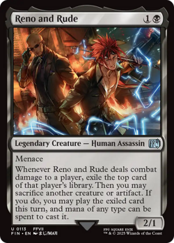 Reno and Rude - 113 - FINAL FANTASY- Near Mint - MTG - Image 1