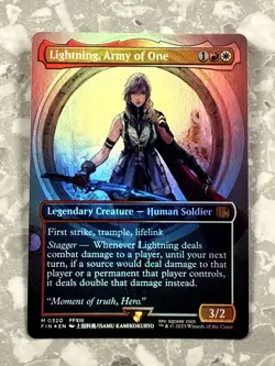 Lightning, Army of One (Borderless) (0320) FOIL MTG Final Fantasy FIN NM X1 - Image 1