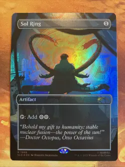 MTG Foil Borderless Sol Ring Secret Lair: Marvel's Spider-Man: Villainous Plots! - Image 1