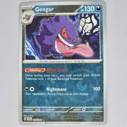 Gengar 057/091 Paldean Fates Reverse Holo Uncommon Pokemon Card TCG English NM - Image 1