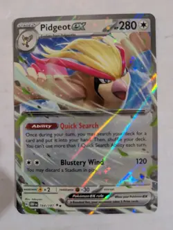 Pidgeot ex 164/197 SV03: Obsidian Flames NM Pokemon Card TCG - Image 1