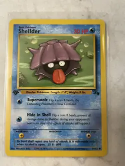 1st Edition Shellder 54/62 Fossil Set NM Near Mint Unplayed Pokemon - Image 1
