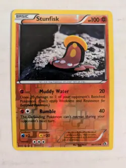 Stunfisk 83/113 Legendary Treasures Reverse Holo Rare Pokemon TCG Light Played - Image 1
