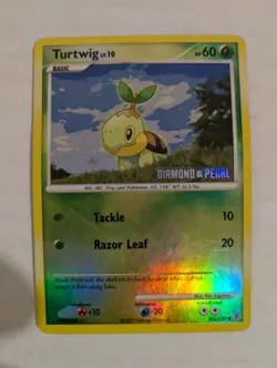 Pokemon TCG Turtwig 103/130 D&P Burger King Stamped Reverse Holo - Image 1