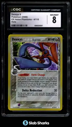 2006 POKEMON EX HOLON PHANTOMS #4/110 DEOXYS DELTA SPECIES HOLO CGC 8 - Image 1