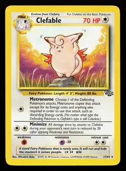 Clefable 17/64 Rare Jungle Pokemon Card - Image 1