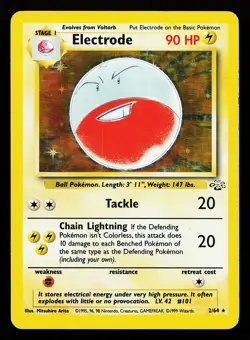 Electrode 2/64 Holo Rare Jungle Pokemon Card - Image 1