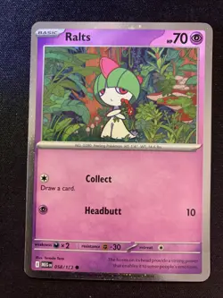Ralts 058/132 Me01: Mega Evolution - COSMOS HOLO CARD pokemon - Image 1