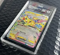 TAG 8.5 NM MT+ 2024 POKEMON S&V PIKACHU EX SURGING SPARKS #57/191 DOUBLE RARE ? - Image 5