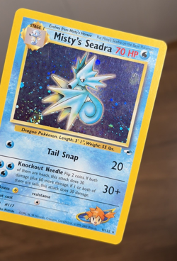 2000 Pokemon TCG Misty’s Seadra #9/132 Gym Heroes Holographic Rare LP Vintage !! - Image 2