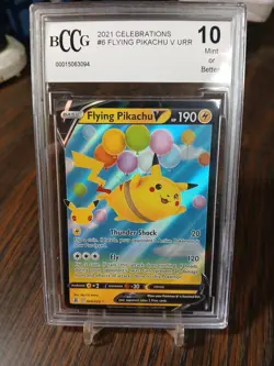 2021 Pokemon Flying Pikachu V Ultra Rare Celebrations 006/025 BCCG Mint 10 - Image 1