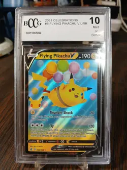 2021 Pokemon Flying Pikachu V Ultra Rare Celebrations 006/025 BCCG Mint 10 - Image 2