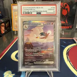 2023 POKEMON MEW EN-151 SPECIAL ILLUSTRATION RARE #199 CHARIZARD EX PSA 10 - Image 1