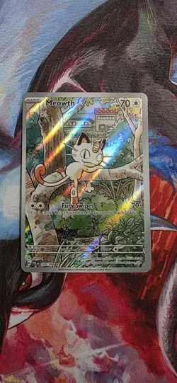 2025 Pokemon Mega Evolution Phantasmal Flames #106 Meowth IR NM - Image 1