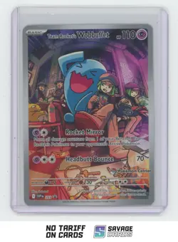 2025 Pokemon S&V Promo ETB Team Rocket's Wobbuffet #203 POKEMON CENTER EXCLU. - Image 1