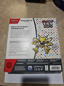Pokemon TCG Scarlet and Violet - 151 Alakazam ex Collection Box - 4 Packs Sealed 820650855269 - Image 2