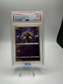 Pokemon Alakazam TCG Radiant Alakazam Silver Tempest PSA 9 - Image 1