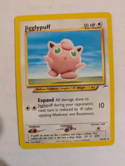 Jigglypuff 44/105 Vintage Pokemon Neo Destiny Set 2002 -WOTC - NM - Image 1