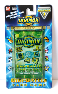 Digimon Blister Booster Pack 2000 Digi-battle Cards Series 1 New Factory Sealed - Image 1