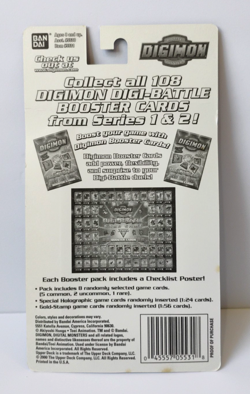 Digimon Blister Booster Pack 2000 Digi-battle Cards Series 1 New Factory Sealed - Image 2