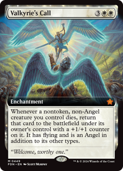 Valkyrie's Call (Extended Art) [Foundations] Magic MTG - Image 1