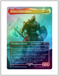 1x Kratos, Stoic Father, Foil, Secret Lair, Magic MTG NM - Image 1