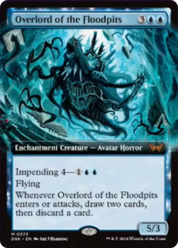 Overlord of the Floodpits (Extended Art) [Duskmourn: House of Horror] Magic MTG - Image 1