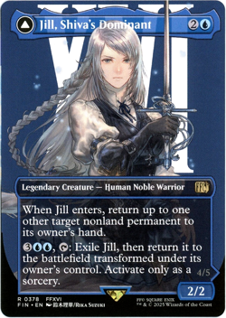 Jill, Shiva's Dominant (Borderless) - 0378 - Final Fantasy - MTG - NM/M - Image 1