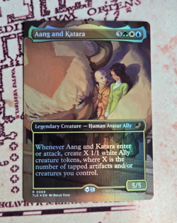 MTG Foil Aang and Katara Borderless Avatar Last Airbender NM - Image 1