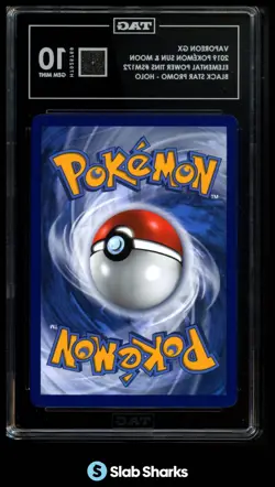 2019 POKEMON SUN & MOON BLACK STAR PROMOS #SM172 VAPOREON GX HOLO TAG 10 - Image 2