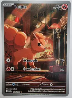 Pokemon Trading Card TCG Vulpix Full Art Holo 138/132 Nintendo 2025 - Image 1