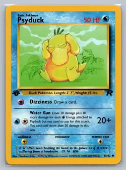 Pokemon TCG Team Rocket Psyduck 65/82 1st Edition - Image 1