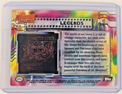 Pokemon Mewtwo Strikes Back Topps Holo Foil #1 Legends Mew 1999 Movie Promo - Image 2
