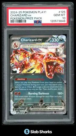 2024 POKEMON SV OBSIDIAN FLAMES - OBF EN #125/197 CHARIZARD EX PRIZE PACK PSA 10 - Image 1