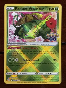 Pokemon Go Radiant Venusaur 004/078 Holo Rare - Image 1