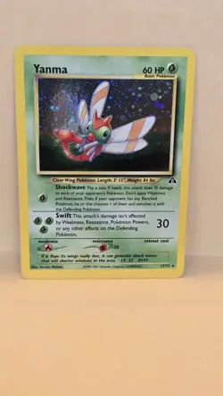 Pokemon TCG Yanma Holo Rare 17/75 Unlimited 2001 Neo Discovery LP Condition - Image 1