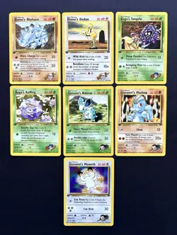 Pokemon Cards Gym Challenge 1st Edition (7 Cards) - Image 1