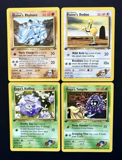 Pokemon Cards Gym Challenge 1st Edition (7 Cards) - Image 2