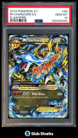 2014 POKEMON XY FLASHFIRE #69/106 MEGA CHARIZARD EX HOLO PSA 10 - Image 1