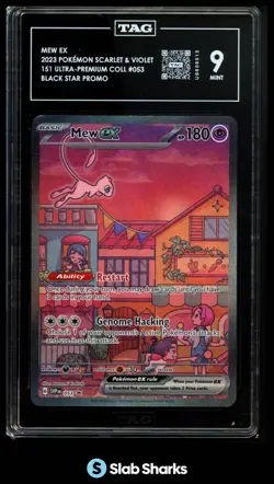 2023 POKEMON SV BLACK STAR PROMOS - SVP EN #053 MEW EX 151 ULTRA-PREMIUM TAG 9 - Image 1