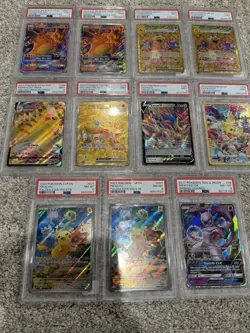 Pokemon PSA graded Lot Charizard SM211 OBF 228 Pikachu SWSH LOT Cards $500 Value - Image 1