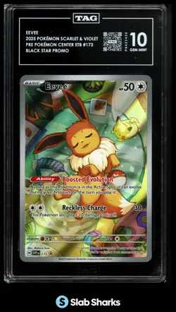 2025 POKEMON BLACK STAR PROMOS SVP EN #173 EEVEE PRISMATIC EVOLUTIONS ETB TAG 10 - Image 1