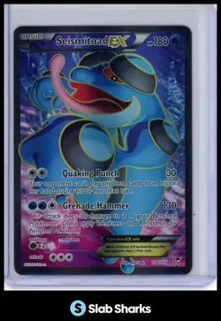 2014 POKEMON XY FURIOUS FISTS #106 SEISMITOAD FULL ART ULTRA RARE - Image 1