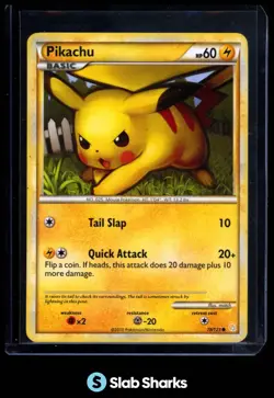 2010 POKEMON HEARTGOLD & SOULSILVER PIKACHU REVERSE HOLO 78/123 - Image 1