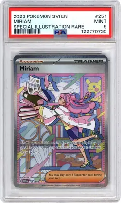 Pokemon 2023 Miriam 251/198 Full Art SIR Scarlet & Violet GEM MINT PSA 9 - Image 1