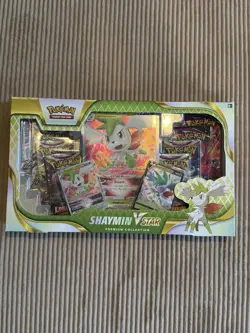 Pokemon TCG: Shaymin V Star Premium Collection Box New Factory Sealed 8 Boosters - Image 1